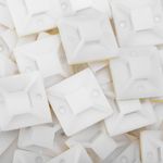 Pack de 100 bases blancas autoadhesivas 20x20mm para bridas de 5mm - BR10100 - 04