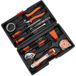 Juego de herramientas básicas de 11 piezas. Destornillador, pelacables, cinta métrica, llave inglesa, etc. - YD02700 - 03