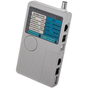 4-in-1 Cable Tester (RJ45 + RJ11 + USB + BNC)
