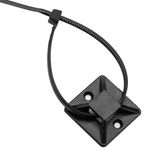 Pack de 100 bases negras autoadhesivas 25x25mm para bridas de 6.2mm - BR10400 - 05