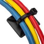 Pack de 100 bases negras autoadhesivas 25x25mm para bridas de 6.2mm - BR10400 - 03
