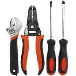 Juego de herramientas básicas de 11 piezas. Destornillador, pelacables, cinta métrica, llave inglesa, etc. - YD02700 - 05