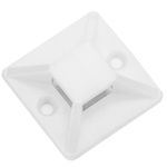 Pack de 100 bases blancas autoadhesivas 20x20mm para bridas de 5mm - BR10100 - 01