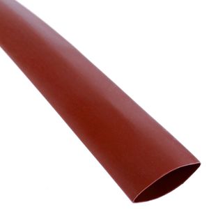 Tubo termoretráctil rojo de 9,5mm en bobina de 3m