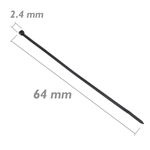 Bridas de nailon negro 100uds 82x2.5mm - BR02100 - 02