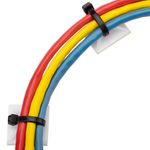 Pack de 100 bases blancas autoadhesivas 20x20mm para bridas de 5mm - BR10100 - 09