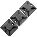 Pack de 100 bases negras autoadhesivas 25x25mm para bridas de 6.2mm - BR10400 - 06