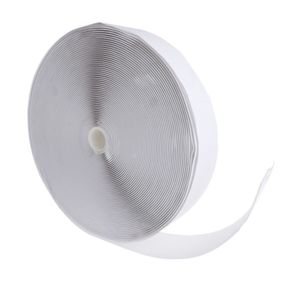 Bobina de cinta adherente adhesiva de 50mm x 25m de color blanco cara de garfío