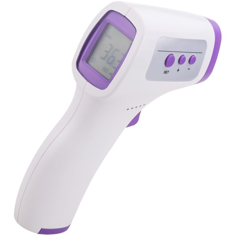Termómetro infrarrojo multifuncional sin contacto para la medición de temperatura corporal, superficies o ambiental. - GM04900 - 01